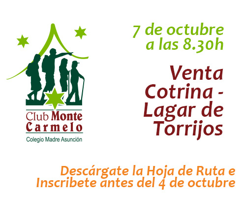 Inscripción y primera salida con el Club de Senderismo "Monte Carmelo"