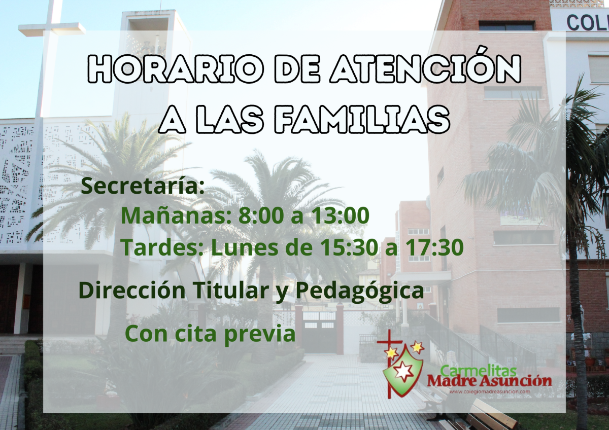 Horario de atención a las familias