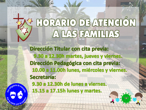 Horario de atención a las familias